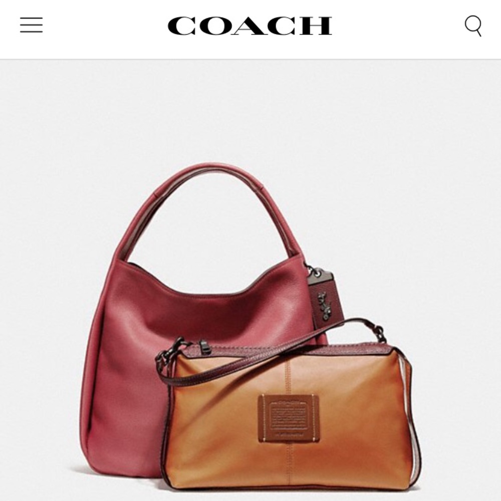 Coach Bandit Hobo Washed Red/ Black Copper NWT